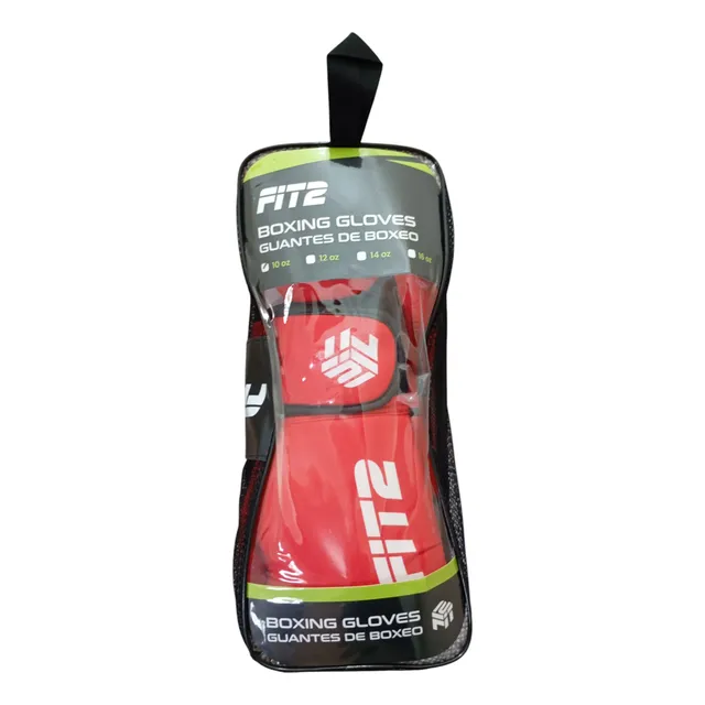Guantes De Boxeo Fit2 10oz, Rojo, Negro Ss99