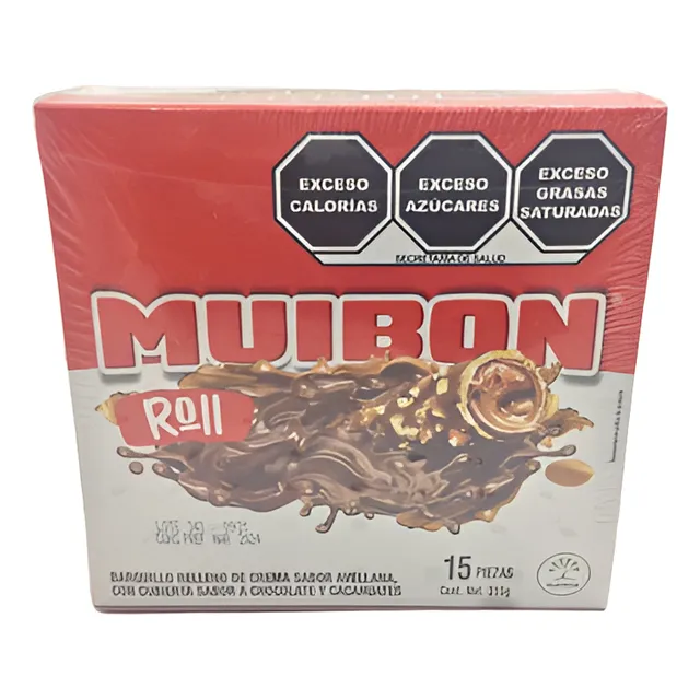Chocolate Muibon Roll Paq 15 Pzs De 21gr C/u