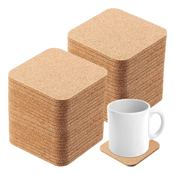 Posavasos Cuadrados De Corcho Manualidades De Bricolaje 30pz