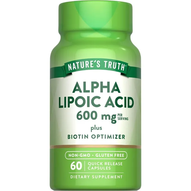 Ácido Alfa Lipoico 600 Mg Nature's Truth 60 Cápsulas Sin Sabor