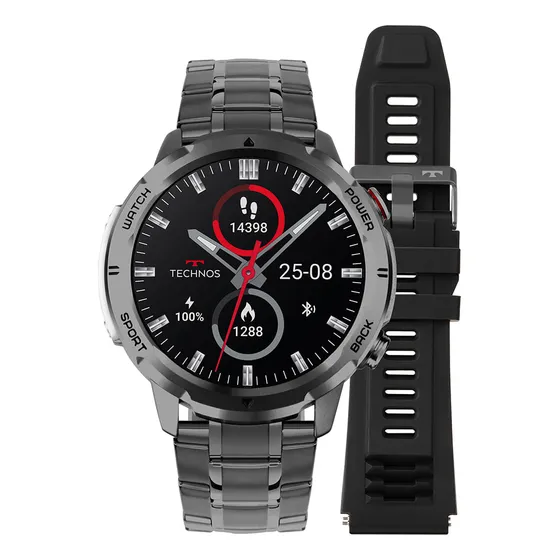 Smartwatch Technos Connect Sports Call Preto - Tsportscab/6f