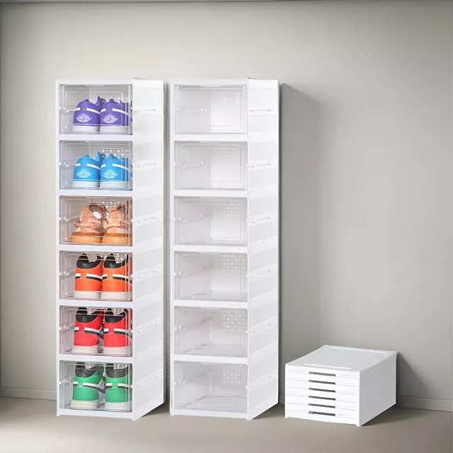 Zapatera Plegable De 6 Niveles Organizador De Almacenamiento Blanco