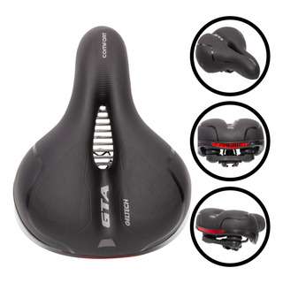 Banco Selim Bicicleta 2 Molas Largo Gel Tech Fita Refletiva Banco Selim Bicicleta 2 Molas Largo Gel Tech Fita Refletiva