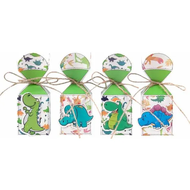 8 Cajas Recordatorios Fiesta Niños Dinosaurio Dulces Galleta
