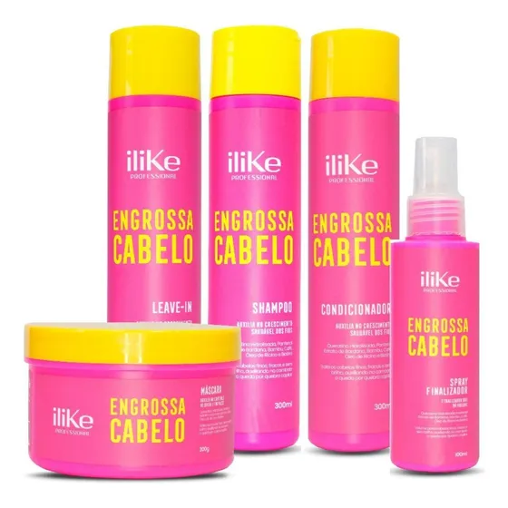 Ilike Engrossa Cabelo Kit Completo - 5 Produtos