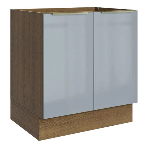 Gabinete Bajo Cocina Madesa Lux 70cm Sin Encimera Mg Color Rústico/Gris