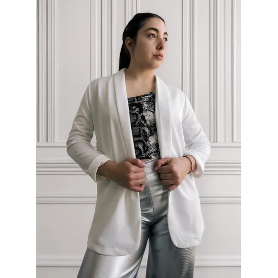 Blazer Largo Crepe - Varios Colores