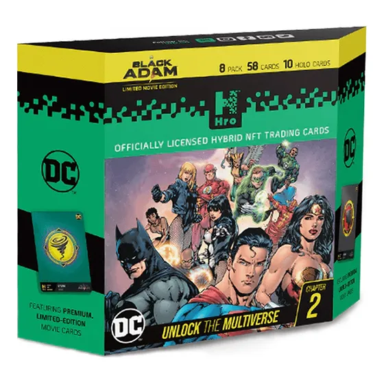 Cartas Colecionáveis Nft Hro Dc Black Adam - Starter Pack 8