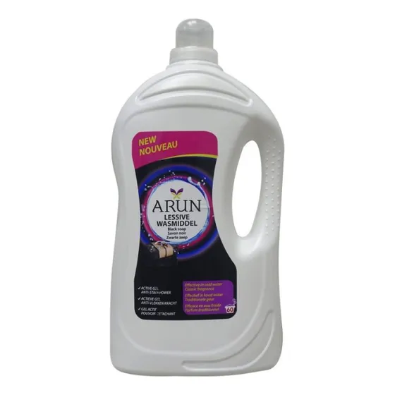 Detergente Gel Arun 60 Dosis 4 L. Jabón Negro  Envase Nuevo