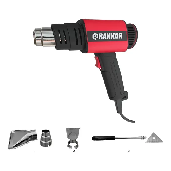 Pistola De Calor De 2000 W Rankor Con Control De Temperatura