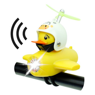 Luz Claxon De Bicicleta Recargable Pato Amarillo Casco Luz Claxon De Bicicleta Recargable Pato Amarillo Casco