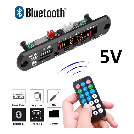 Placa De Audio 5v Modulo Bluetooth  / Mp3 / Fm Pasiva  689