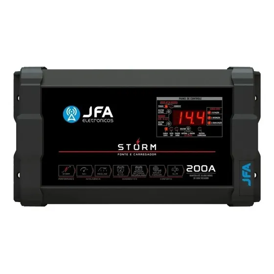 Fonte Automotiva Jfa 200a 3000w Bivolt Automático Voltímetro