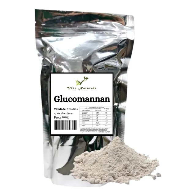 Glucomannan Em Pó 100% Pura Fibra - (raiz De Konjac) - 100g