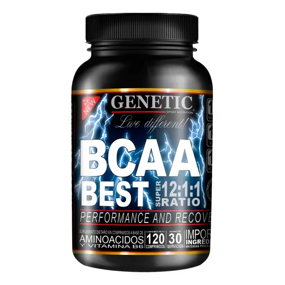 Amino Bcaa Best Ratio 12:1:1 Fuerza Aumento Muscular Genetic