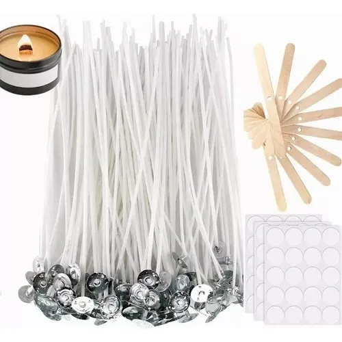 50 Piezas de 15 Cm Mechas Pre Encerado Pabilos para Velas