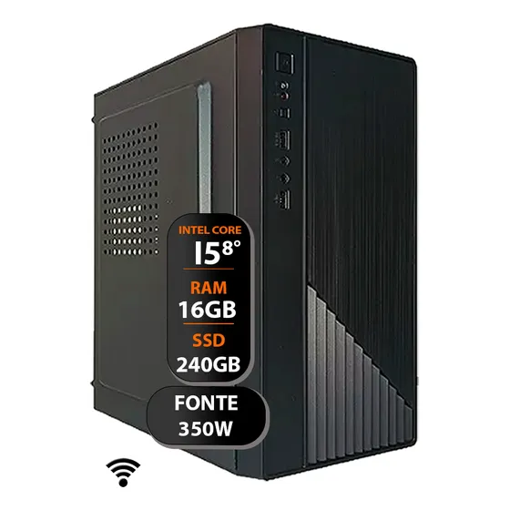 Computador Intel Core I5 8°ger Ddr4 16gb Ram 350w Ssd 240gb