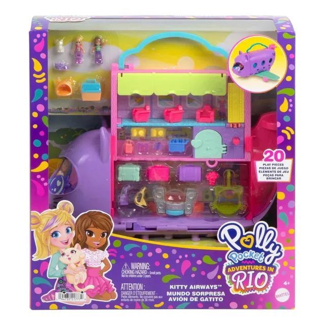 Polly Pocket Set  Avión  De Juguete + Accesorios