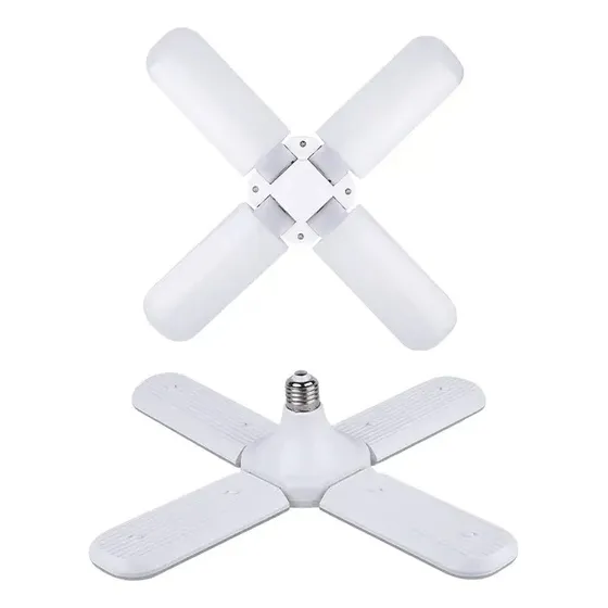 Pack X3 Led 60w Ampolleta Foco Lámpara Luz 4 Aspas