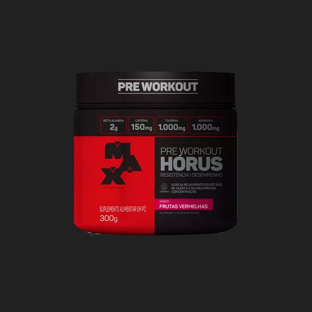 Suplemento Alimentar Max Titanium Pré Workout Hórus Sabor Frutas Vermelhas 300g Suplemento Alimentar Max Titanium Pré Workout Hórus Sabor Frutas Vermelhas 300g