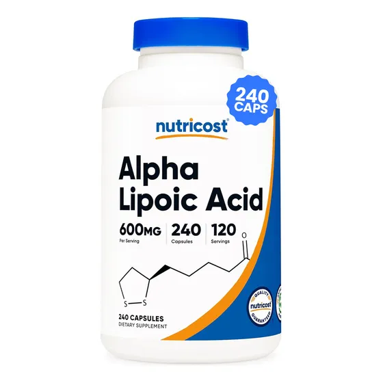 Ácido Alfa Lipoico 240 Cápsulas Alpha Lipoic 600mg Eg A6 Sabor Sin Sabor Nutricost