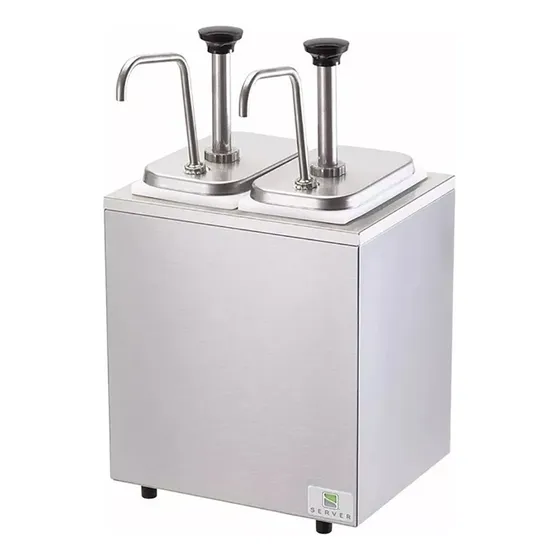 Dispensador Salsas Fria 2 Bombas Acero Server 82910 Q. Xavi