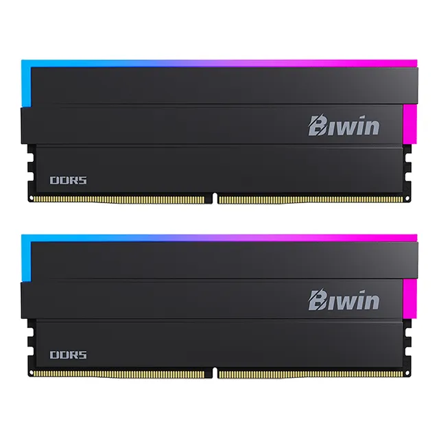 Memoria Ram Ddr5 32gb 7200mt/s Biwin Dw100 Rgb 2x16gb Negro