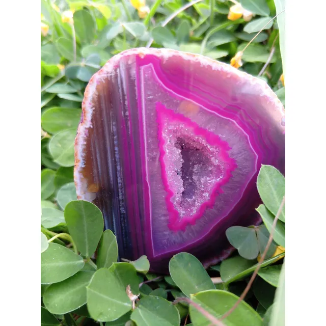 Geoda Rosada De Cristales Cuarzo Ágata