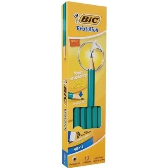 Lapiz Negro Grafito Bic Evolution Nº 2 Hb Caja X 12 Unidades