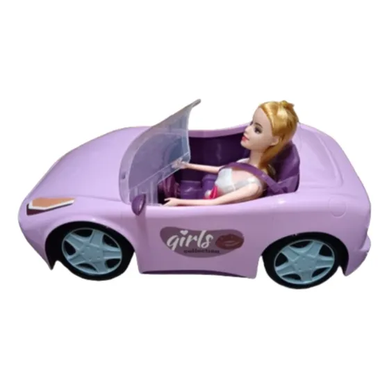 Auto Con Muñeca Para  Barbie Y Ken