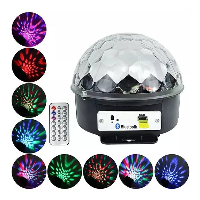 Bola Led Magica Cristal, Luces Ritmicas Rgb Discoteca Fiesta