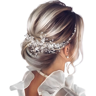 Diadema Nupcial De Cristal, Accesorios Para El Cabello (plat Diadema Nupcial De Cristal, Accesorios Para El Cabello (plat