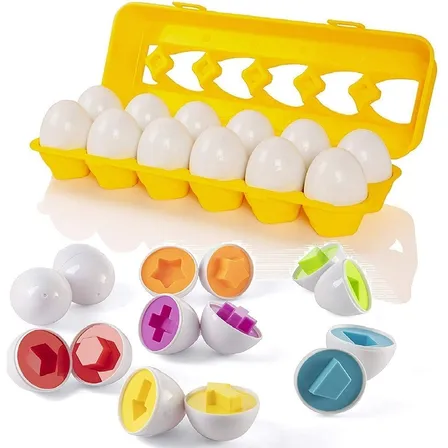 Juego Didáctico Niños Juguete Educativo Huevos Amarillo
