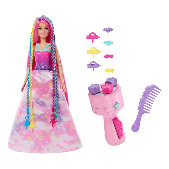 Barbie Fantasía Muñeca Trenzas Mágicas Hnj06
