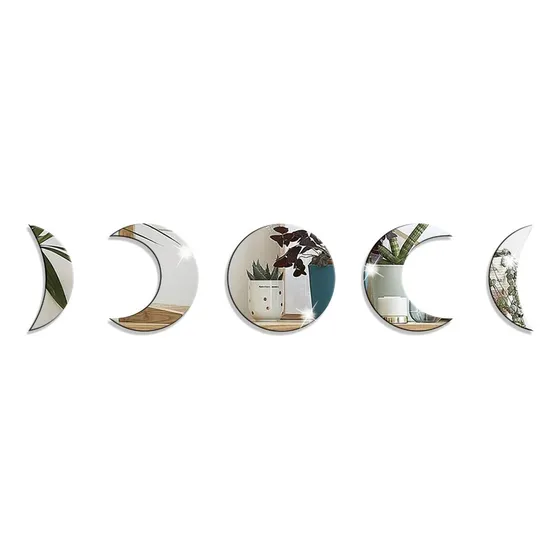 Conjunto Espelhado Místico Celestial Fases Da Lua