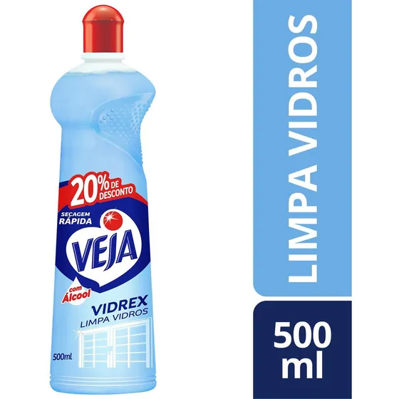 Limpa Vidros Veja Vidrex Tradicional 500ml Oferta