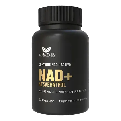 Nad+ Resveratrol 90 Cp 500mg Nicotinamide Antienvejecimiento Sin Sabor