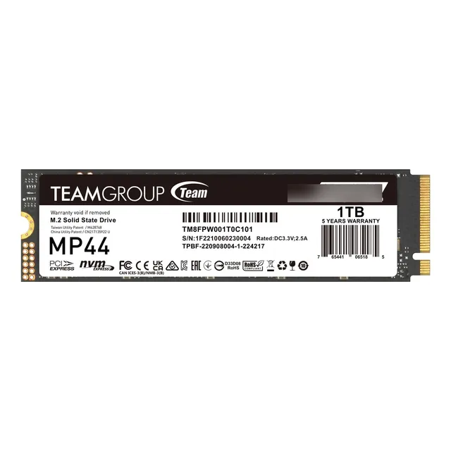 Teamgroup Mp44 1tb Slc Cache Gen 4x4 M.2 2280 Pcie 4.0 Con N