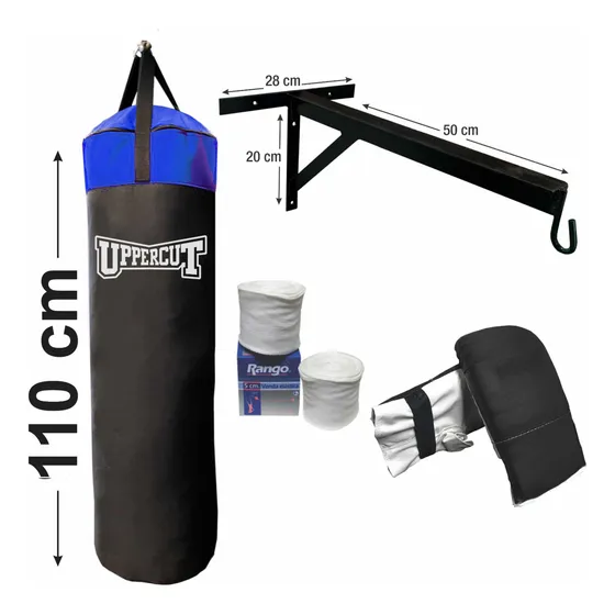 Bolsa De Boxeo  De 110cm + Relleno+soporte+guantines+vendas
