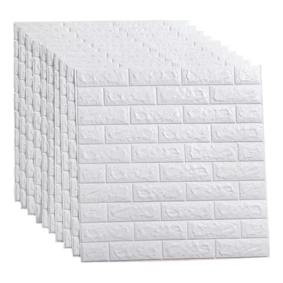 Placa Autoadhesiva Revestimiento Pared 3d 70x77 Blanco