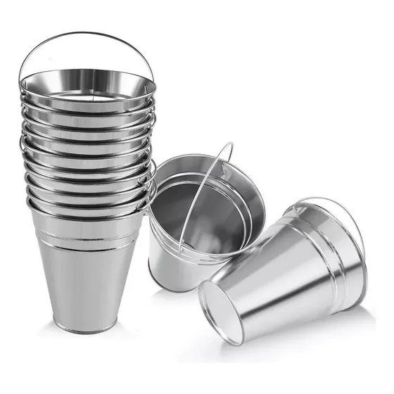 L 8 Peças De Mini Baldes De Metal Em Forma De Lata Para