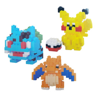Blocks 3 Pzas Pokémon Pikachu Squirtle Charmander +500pzs Cu Blocks 3 Pzas Pokémon Pikachu Squirtle Charmander +500pzs Cu