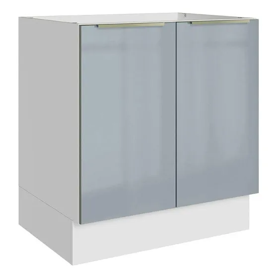 Gabinete Bajo Cocina Madesa Lux 70cm Sin Encimera Bg Color Blanco/Gris