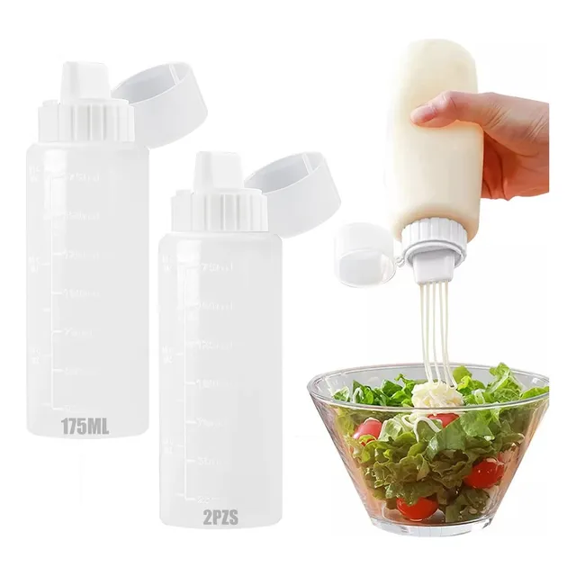 2 Botellas Dispensadoras Catsup Salsa Mayonesa Crema 6 Oz