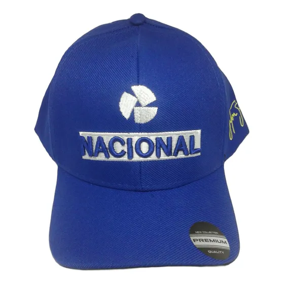 Boné Aba Curva Bordado Ajustável Banco Nacional Ayrton Senna