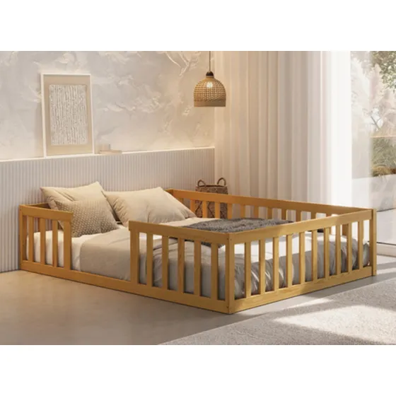 Cama Montessoriana Queen Cor Nogueira