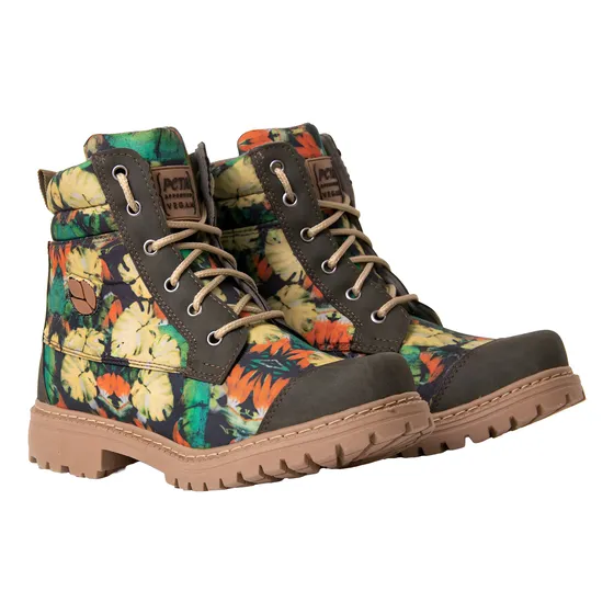 Botas Veganas Naturale Floral Verde