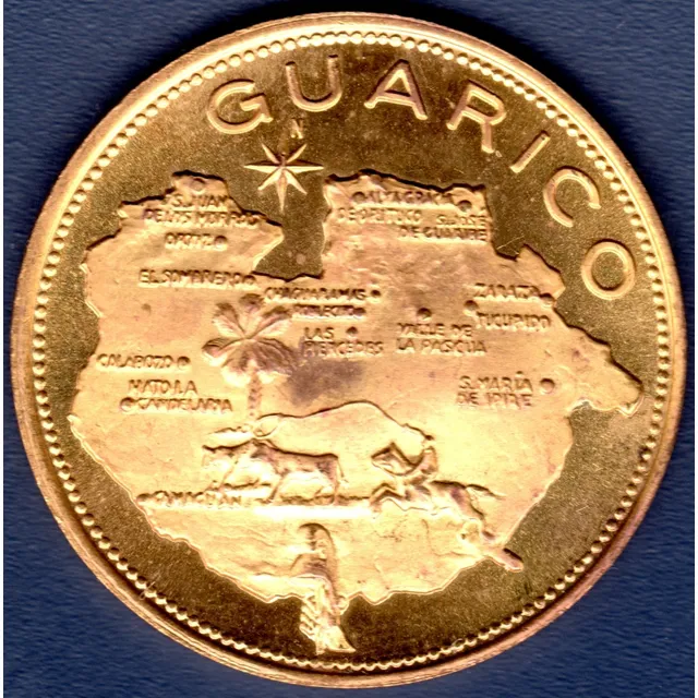 Medalla Estados De Venezuela Guarico Simón Bolívar
