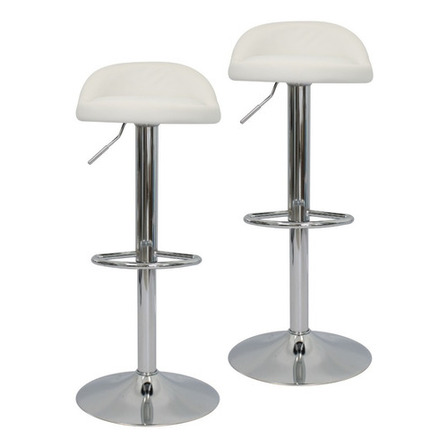 Banqueta Taburete Barra Acolchado Desayunador Bar Bianca X2 Acabado De La Estructura Cromado Color Blanco Banqueta Taburete Barra Acolchado Desayunador Bar Bianca X2 Acabado De La Estructura Cromado Color Blanco