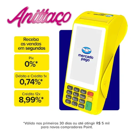 Maquininha De Cartão Pro 3 Mercado Pago Point Amarela Claro 4g/Wifi/Nfc